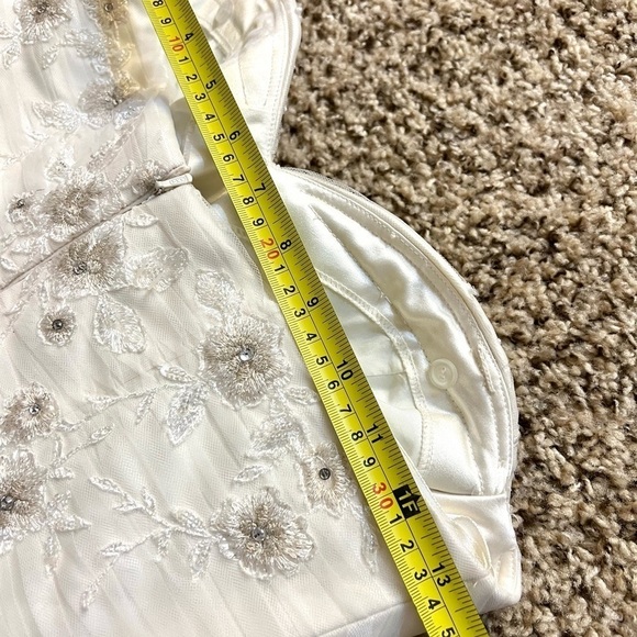 Light Champagne Mermaid Wedding Dress Lace sequin embroidered Fishtail size XS - Picture 10 of 12